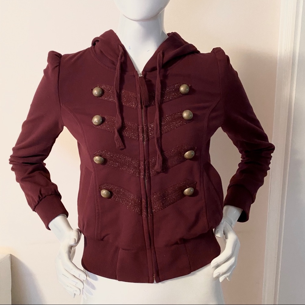 [Forever 21] Military Style Zip Up Hoody